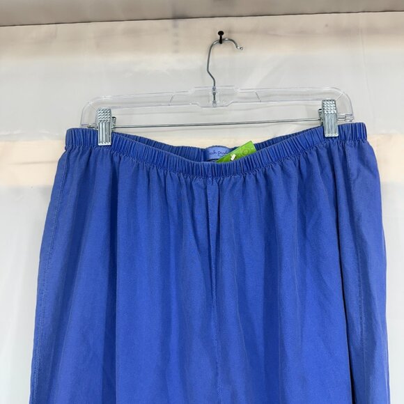 Fresh Produce Women 1X Pull On Pants Cropped High Waisted Blue Tapered Leg NEW - Picture 2 of 10